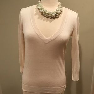 J. Crew Ivory Silk/ Linen Summer Sweater